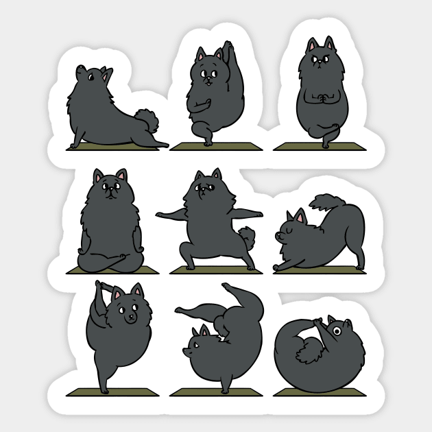 Schipperke Yoga Sticker by huebucket